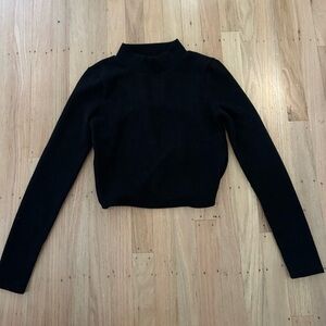 Madewell long sleeve open back tie top